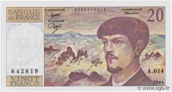 20 Francs DEBUSSY FRANCE  1984 F.66.05A14 UNC-