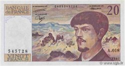 20 Francs DEBUSSY FRANCE  1987 F.66.08A18 UNC