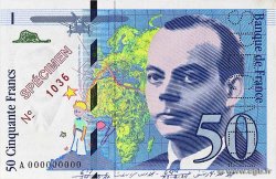 50 Francs SAINT-EXUPÉRY Spécimen FRANCE  1992 F.72.02Spn AU