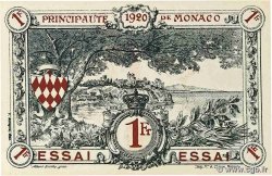 1 Franc Essai MONACO  1920 P.05s UNC-