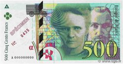 500 Francs PIERRE ET MARIE CURIE Spécimen FRANCE  1994 F.76.01Spn UNC