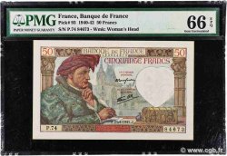 50 Francs JACQUES CŒUR FRANCE  1941 F.19.09 UNC