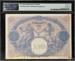 50 Francs BLEU ET ROSE Spécimen FRANCE  1920 F.14.33Sp2 XF+