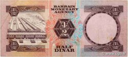 1/2 Dinar BAHRAIN  1973 P.07 F+