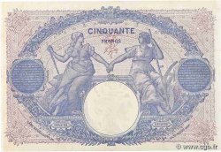 50 Francs BLEU ET ROSE FRANCE  1915 F.14.28 VF