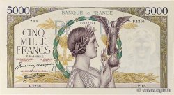 5000 Francs VICTOIRE Impression à plat FRANCE  1943 F.46.48 XF+