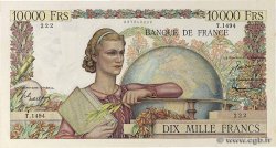 10000 Francs GÉNIE FRANÇAIS FRANCE  1951 F.50.51 VF+