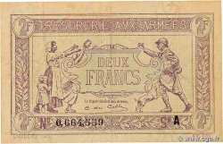 2 Francs TRÉSORERIE AUX ARMÉES FRANCE  1917 VF.05.01 VF+