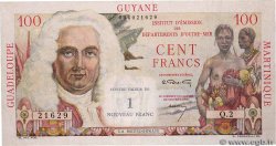 1 NF sur 100 Francs La Bourdonnais FRENCH ANTILLES  1960 P.01a