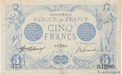 5 Francs BLEU lion inversé FRANCE  1916 F.02bis.04 VG