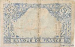 5 Francs BLEU lion inversé FRANCE  1916 F.02bis.04 VG