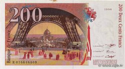 200 Francs EIFFEL Sans STRAP Fauté FRANCE  1996 F.75f4.02 AU+