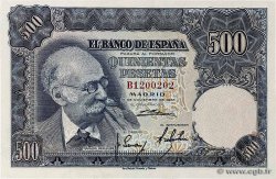 500 Pesetas SPAIN  1951 P.142a AU+
