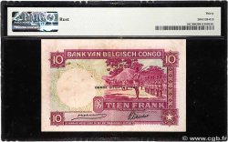 10 Francs BELGA CONGO  1943 P.14C MBC