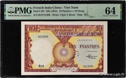 10 Piastres - 10 Dong FRENCH INDOCHINA  1953 P.107 UNC-