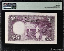 5 Pounds NIGERIA  1958 P.05a SUP+