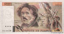 100 Francs DELACROIX modifié Fauté FRANCE  1989 F.69.13a