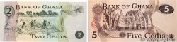 2 et 5 Cedis Lot GHANA  1977 P.14c NEUF