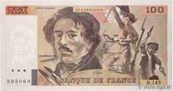 100 Francs DELACROIX imprimé en continu FRANCE  1990 F.69bis.01bB pr.NEUF