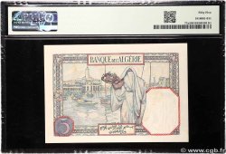 5 Francs ALGERIA  1929 P.077a AU