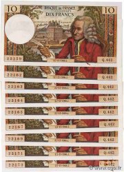 10 Francs VOLTAIRE Lot FRANCE  1968 F.62.35 AU