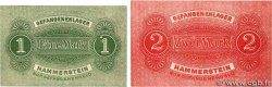 1 et 2 Mark Lot GERMANY Hammerstein 1917 P.- UNC