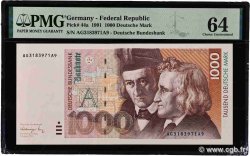 1000 Deutsche Mark GERMAN FEDERAL REPUBLIC  1991 P.44a