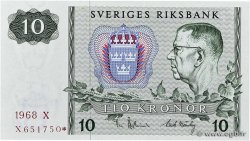 10 Kronor Remplacement SWEDEN  1968 P.52br UNC-