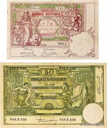 20 et 50 Francs Lot BELGIO  1919 P.067 et P.068c