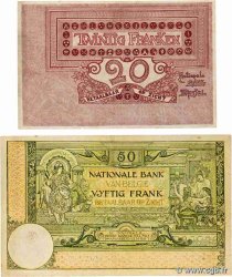 20 et 50 Francs Lot BELGIO  1919 P.067 et P.068c q.BB