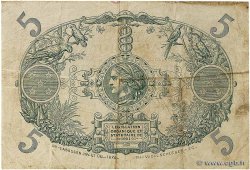 5 Francs Cabasson rouge MARTINIQUE  1903 P.06A q.BB