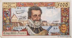 5000 Francs HENRI IV FRANCE 1957 F.49.02