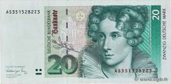 20 Deutsche Mark GERMAN FEDERAL REPUBLIC  1991 P.39a