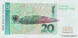20 Deutsche Mark GERMAN FEDERAL REPUBLIC  1991 P.39a MBC+