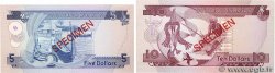 5 et 10 Dollars Spécimen SOLOMON ISLANDS  1979 P.06s et P.07s-Cs1 UNC