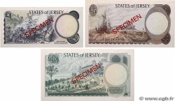 1 à 10 Pounds Spécimen JERSEY  1976 P.11as, P.12as et P.13as-Cs1 ST