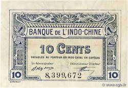 10 Cents FRENCH INDOCHINA  1919 P.043 XF