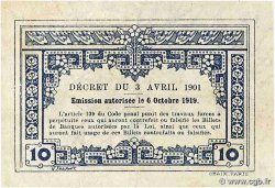 10 Cents FRENCH INDOCHINA  1919 P.043 XF
