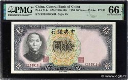 10 Yüan CHINE  1936 P.0214a