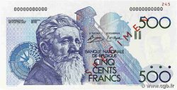 500 Francs Spécimen BELGIQUE  1980 P.141s