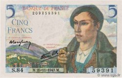 5 Francs BERGER FRANCIA  1943 F.05.04
