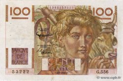 100 Francs JEUNE PAYSAN filigrane inversé FRANCIA  1952 F.28bis.02