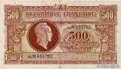500 Francs MARIANNE fabrication anglaise FRANCIA  1945 VF.11.02