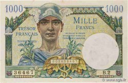 1000 Francs TRÉSOR FRANÇAIS FRANCIA  1947 VF.33.01