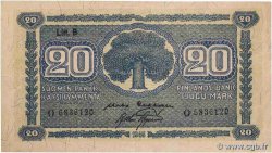 20 Markkaa FINLANDE  1945 P.086