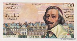 1000 Francs RICHELIEU FRANCIA  1954 F.42.09