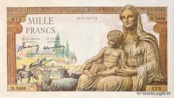 1000 Francs DÉESSE DÉMÉTER FRANCIA  1943 F.40.17