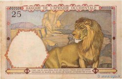 25 Francs FRENCH WEST AFRICA  1942 P.27 F+
