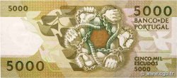 5000 Escudos PORTUGAL  1989 P.184c XF
