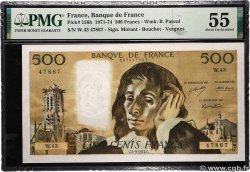500 Francs PASCAL FRANCE  1974 F.71.11 SPL